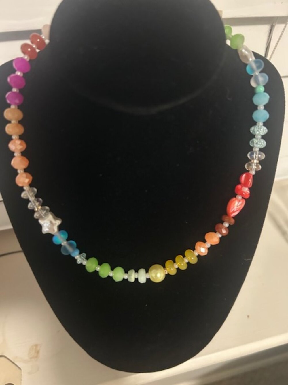 Anthropologie Rainbow Stone Necklace NWT